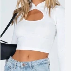 princess polly carenza white top